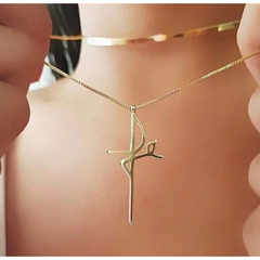 Gargantilha Fé banhada a ouro 18k - comprar online