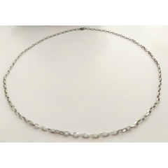Corrente masculino elo português em aço inox- 45cm - Claudia Bello