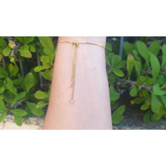 Pulseira Coração de zircônia regulável banhada a ouro 18k na internet