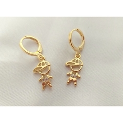 Brinco de argolinha filho banhada a ouro 18k - comprar online