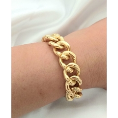Pulseira corrente de elos grandes banhada a ouro 18k - comprar online