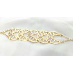 Pulseira bracelete de fotocorrosão com detalhes em ródio branco na internet