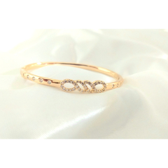 Bracelete elos com zircônias banhada a ouro 18k - comprar online