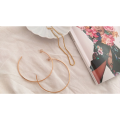 Argola Helena banhada a ouro 18k - Claudia Bello