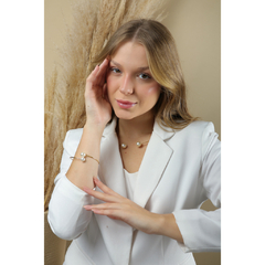 Chocker Grace com pérola banhada a ouro 18k - Claudia Bello