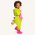 KIGURUMI FLEECE DINO VERDE E ROSA TAM 04-06-08-10 FAKINI - comprar online
