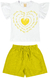 CONJUNTO COM SHORTS ARUBA BRANCO/VERDE LIMA ANGERÔ