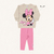 CONJUNTO BLUSÃO E LEGGING MINNIE BAUNILHA/ROSA TAM P-M-G FAKINI