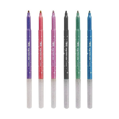 Canetinha Hidrocor Ponta Fina Mega Hidro Color Cosmos Glitter 6 Cores - comprar online