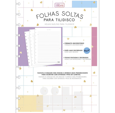 Refil para Tilidisco 80 folhas Tilibra