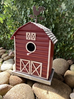 Rancho 34x16x21cm Galo - Metal Vermelho