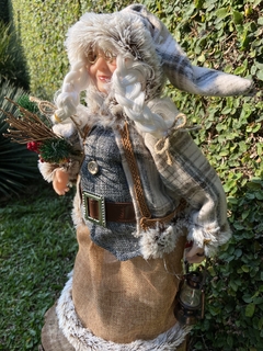 Mamãe Noel Lenhador 45cm - Em pé - Atelier Solighetto