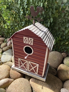 Rancho 34x16x21cm Galo - Metal Vermelho na internet