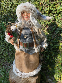 Mamãe Noel Lenhador 45cm - Em pé