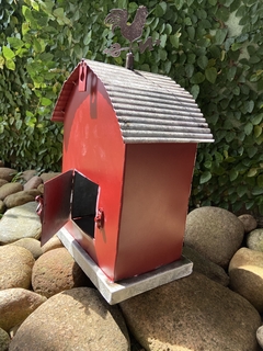 Rancho 34x16x21cm Galo - Metal Vermelho - Atelier Solighetto