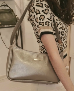 Bolsa Couro Croco com alças médias LuaMe