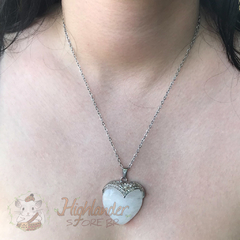 Colar Coração Valente em pedra natural - Highlander Store BR