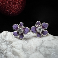 Par de Brincos Violet Bloom - comprar online
