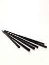 KIT VARETAS DE FIBRA 25CM PRETA C/ 6 UNIDADES