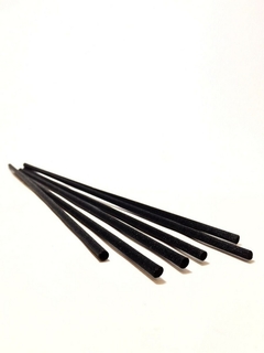 KIT VARETAS DE FIBRA 25CM PRETA C/ 6 UNIDADES