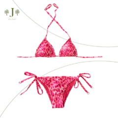 Biquini Cortininha adulto Onça Rosa