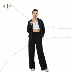 Calca Moletom Pantalona Preto