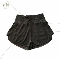 Shorts Elastico Atoalhado Adulto Preto