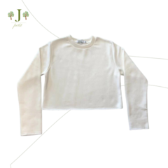 Moletom Cropped Branco