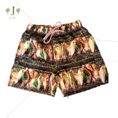 Beach Shorts Adulto Folhas Secando