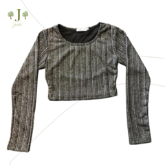 Cropped Ml Lurex Prata
