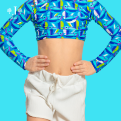 Cropped Passaro Azul - comprar online