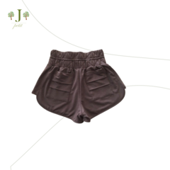 Shorts Elastico Adulto Preto Moletom - comprar online