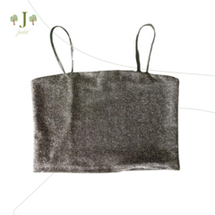 Top Lurex Adulto Prata