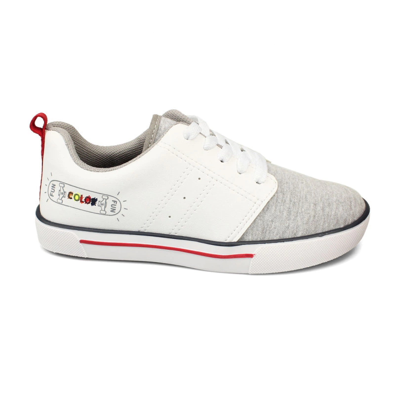 Tenis Molekinho Branco Multi Cinza