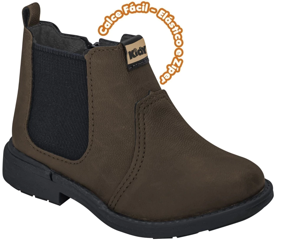 Bota Coturno Kidy Menino Marrom