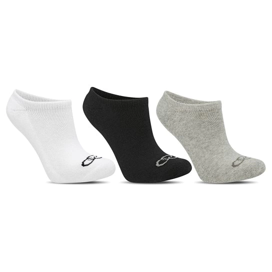 Meia Invisível Olympikus kit com 3