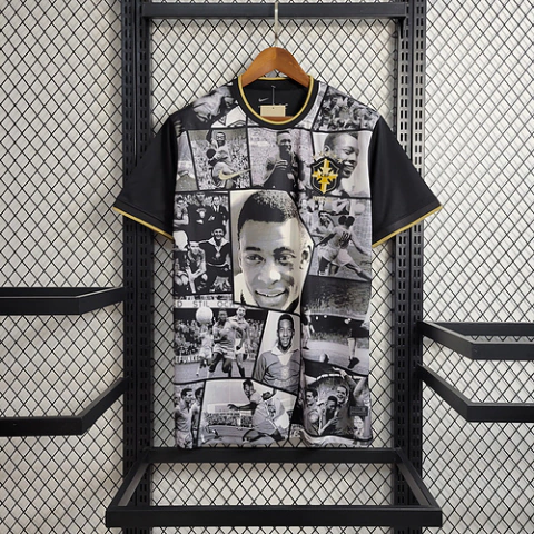 Camisa do Brasil - Pelé comemorativo - preto na internet