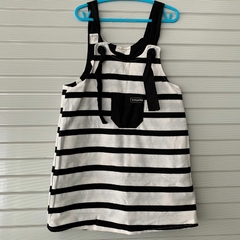 Vestido Dupla Face Geométrico + Listras - Nuvem Coração