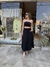 CONJUNTO PRETO COM SAIA MIDI E CROPPED - loja online