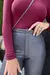 calça em couro peluciada cinza - comprar online