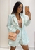 BLAZER ACETINADO AZUL BEBÊ - comprar online