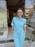CONJUNTO BICOLOR AZUL EM ALFAIATARIA