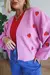 Cardigan de Trico Strawberries - ROSA - comprar online