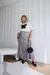 Saia Midi Alongada Paola - CINZA - comprar online