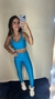 Conjunto Compressão Verde Turquesa - Top Luna - comprar online