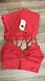 Conjunto Compressão Vermelho - Top Gi