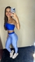 Conjunto Compressão Bicolor Azul Royal/ Azul bebê - Top Malu na internet