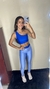 Conjunto Compressão Bicolor Azul Royal/ Azul bebê - Top Malu - loja online