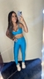 Conjunto Compressão Verde Turquesa - Top Beach - loja online