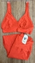 Conjunto Compressão Laranja - Top Mariana